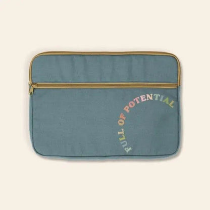 ZIPPERED POCKET LAPTOP SLEEVE-4CP PIGMENT-DYED CANVAS-SMALL