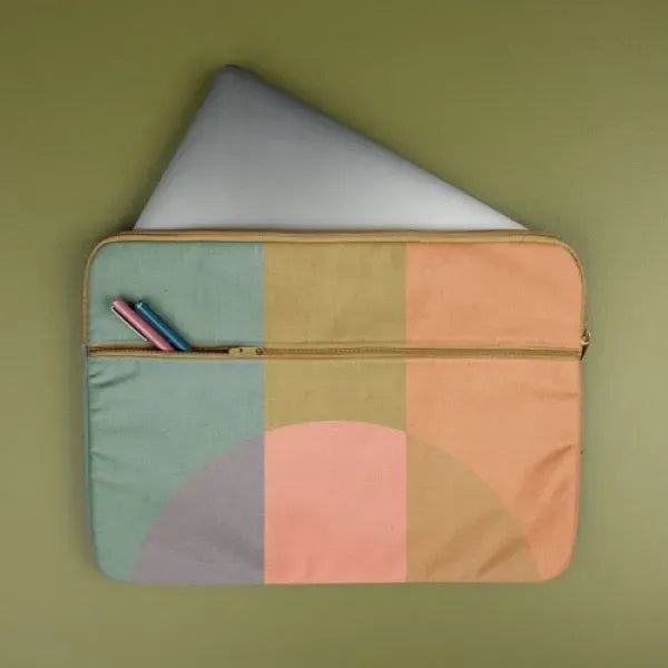 ZIPPERED POCKET LAPTOP SLEEVE-4CP PIGMENT-DYED CANVAS-LARGE