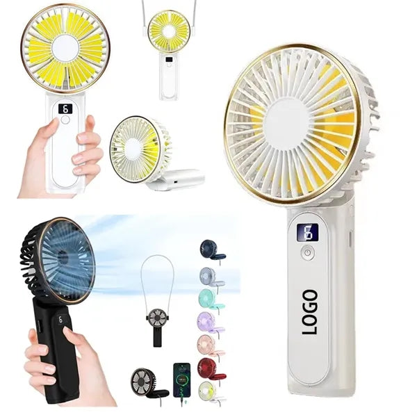 Handheld Folding Fan with Lanyard