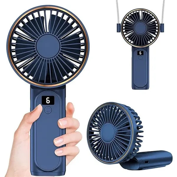 Handheld Folding Fan with Lanyard