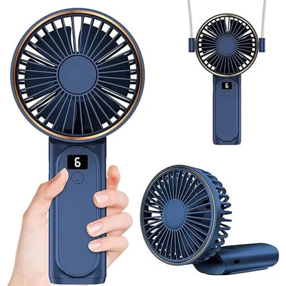 Handheld Folding Fan with Lanyard