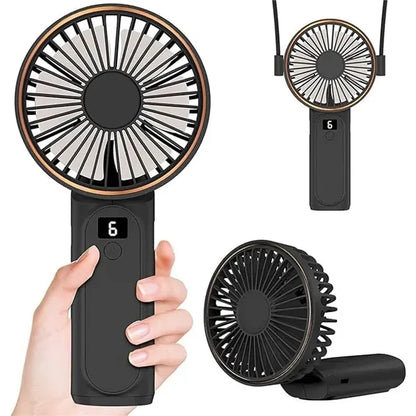 Handheld Folding Fan with Lanyard