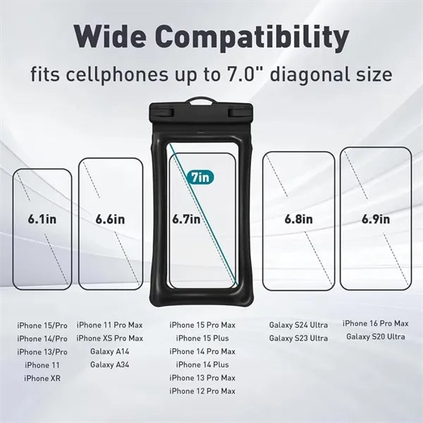 Waterproof Phone Holder Pouch Floatable Cellphone Dry Bag