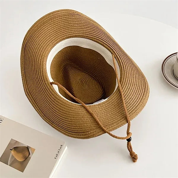 Men's Wide Brim Roll Up Cowboy Foldable Sun Hat Classic