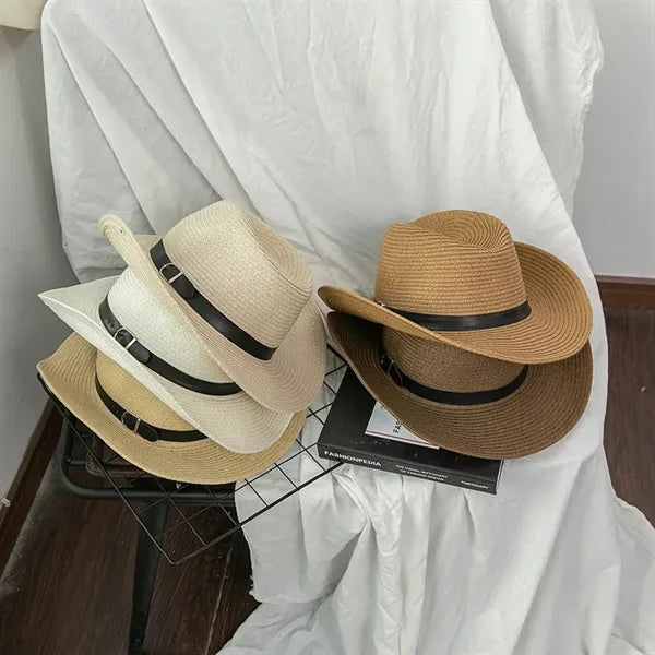 Men's Wide Brim Roll Up Cowboy Foldable Sun Hat Classic