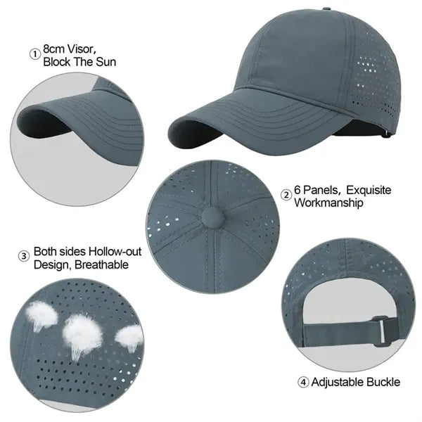 Quick Dry Sports Cap Athletic Mesh Adjustable Plain Hat