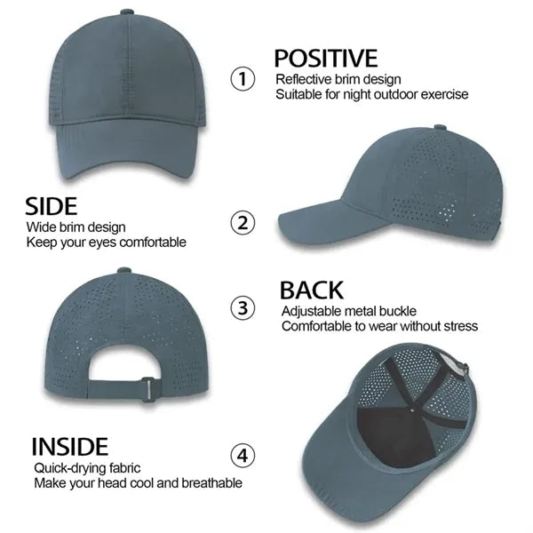 Quick Dry Sports Cap Athletic Mesh Adjustable Plain Hat