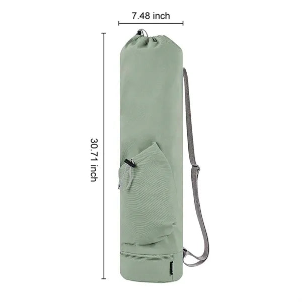 Portable sports gym yoga mat bag carrier with wet pocket