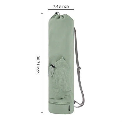 Portable sports gym yoga mat bag carrier with wet pocket