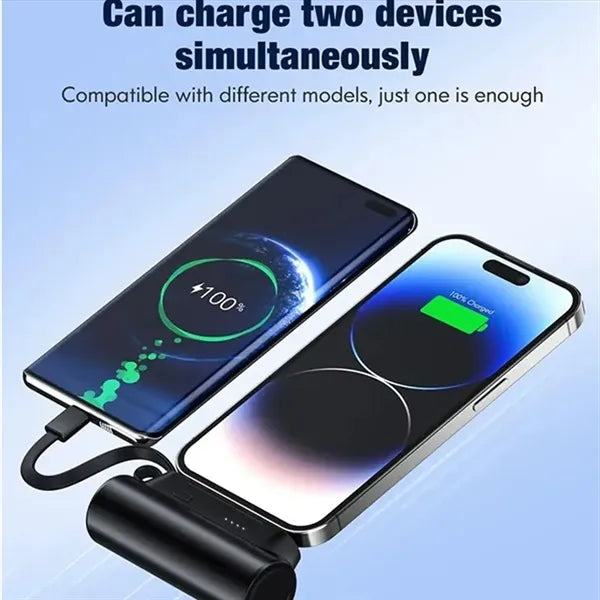 5000mAh Portable Power Bank with Flashlight