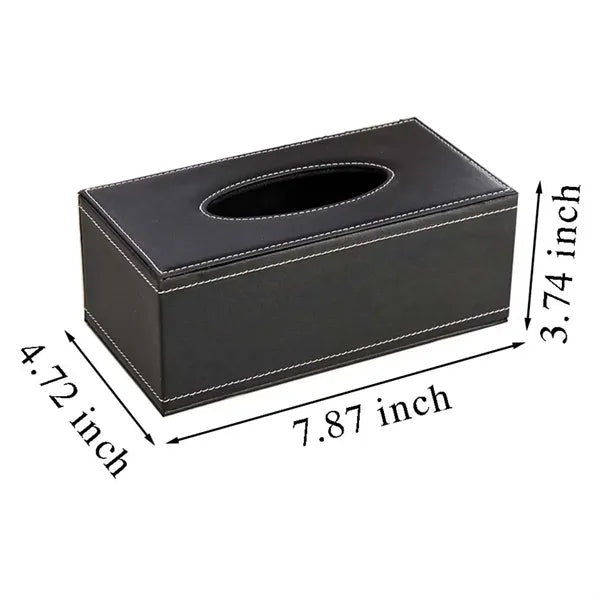 Office hotel magnetic rectangle leather tissue box cover