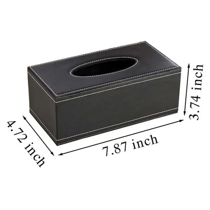 Office hotel magnetic rectangle leather tissue box cover