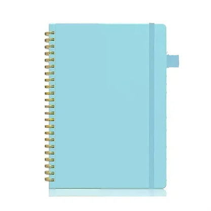 8.5"x 6"Premium Leather Spiral Journal Notebook W/Pen Loop