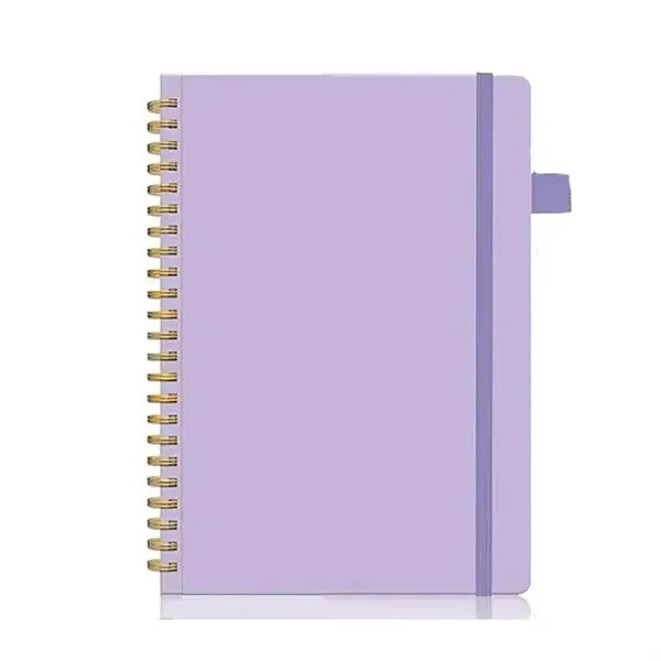 8.5"x 6"Premium Leather Spiral Journal Notebook W/Pen Loop