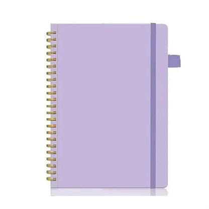 8.5"x 6"Premium Leather Spiral Journal Notebook W/Pen Loop