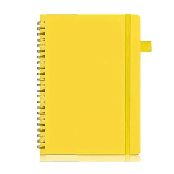 8.5"x 6"Premium Leather Spiral Journal Notebook W/Pen Loop