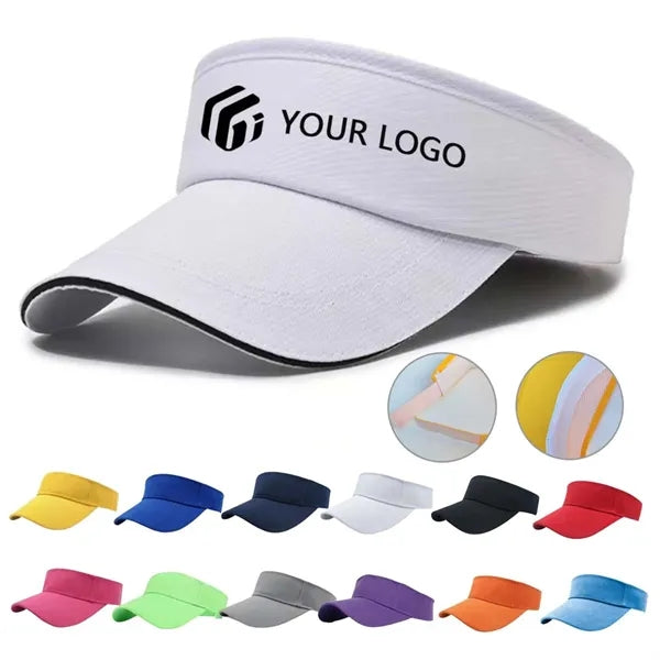 Adjustable empty top men women sport cap sun visor hat