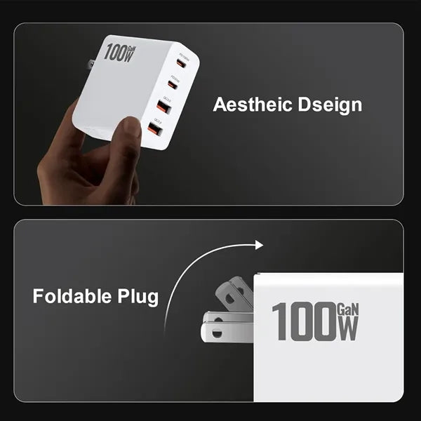 100W Us Power Adapter Usb C Easy Phone Charging