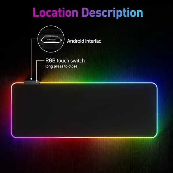 RGB Large Mouse Pad with Multiple Led lighting modes