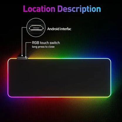 RGB Large Mouse Pad with Multiple Led lighting modes