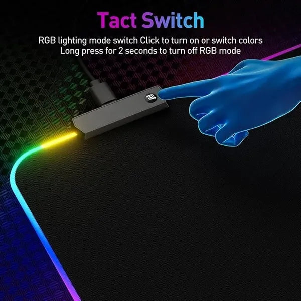 RGB Large Mouse Pad with Multiple Led lighting modes