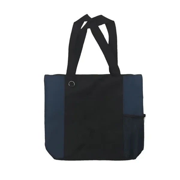 Nylon Shopping Tote with Zip Closure