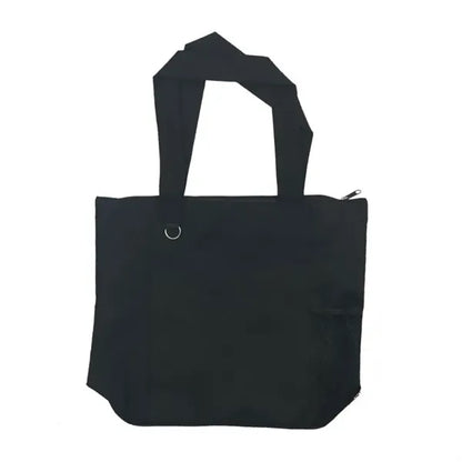 Nylon Shopping Tote with Zip Closure
