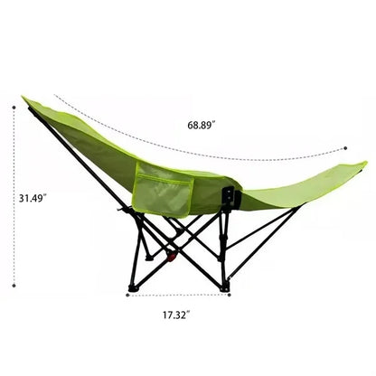 Foldable Outdoor Reclining Camping Chair With Footrest