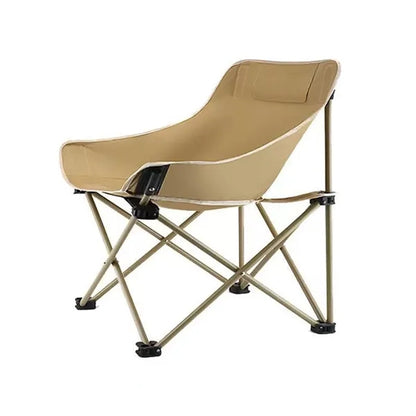 Foldable Outdoor Camping Chair With Side Pocket Storage