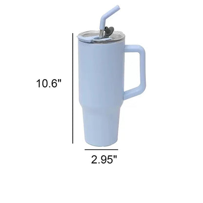 40Oz. Stainless Steel Handle Travel Tumbler with Stra