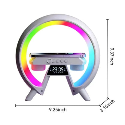 All in one wireless charger led light bluetooth speaker