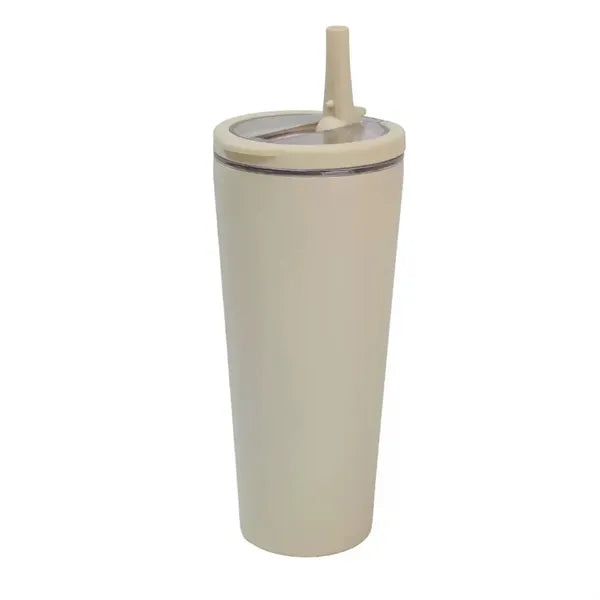 16oz. Stainless Steel Insulated Tumbler with Folding Straw