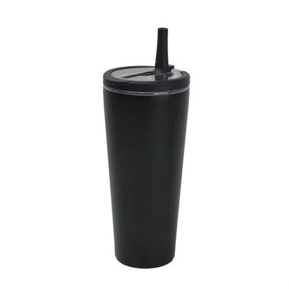 16oz. Stainless Steel Insulated Tumbler with Folding Straw