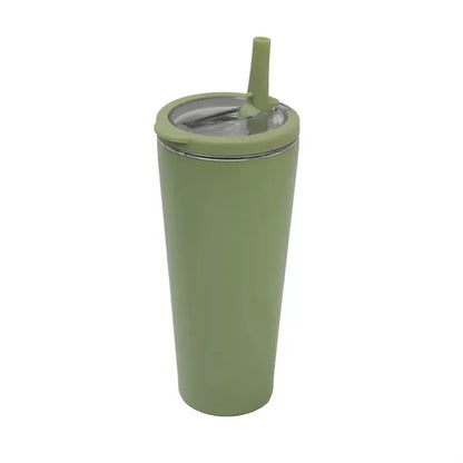 16oz. Stainless Steel Insulated Tumbler with Folding Straw
