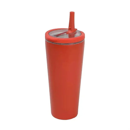 16oz. Stainless Steel Insulated Tumbler with Folding Straw