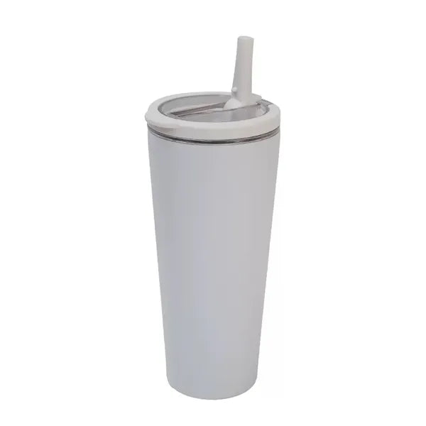 16oz. Stainless Steel Insulated Tumbler with Folding Straw