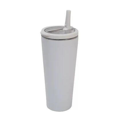 16oz. Stainless Steel Insulated Tumbler with Folding Straw