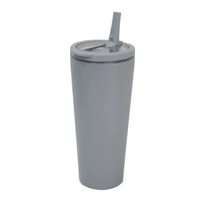 16oz. Stainless Steel Insulated Tumbler with Folding Straw