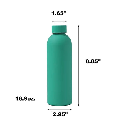16 oz Stainless Steel Insulated Sports Outdoor Travel Bottle