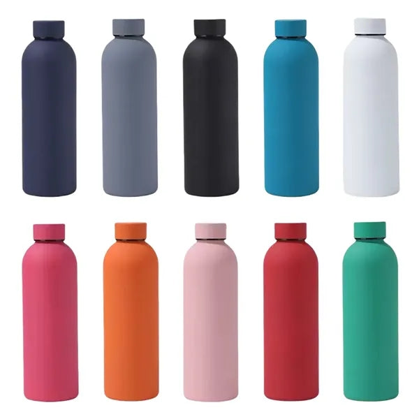 16 oz Stainless Steel Insulated Sports Outdoor Travel Bottle