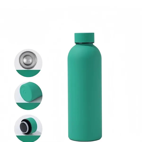 16 oz Stainless Steel Insulated Sports Outdoor Travel Bottle