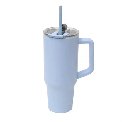 40Oz.Double Walled Insulated Tumbler with Handle and Straw