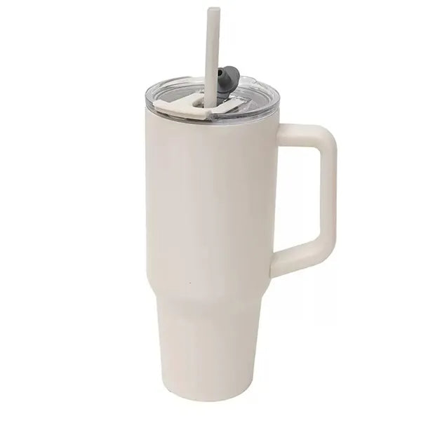 40Oz.Double Walled Insulated Tumbler with Handle and Straw