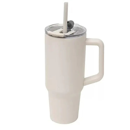 40Oz.Double Walled Insulated Tumbler with Handle and Straw