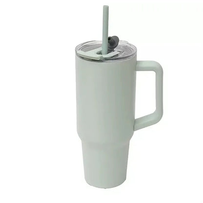40Oz.Double Walled Insulated Tumbler with Handle and Straw