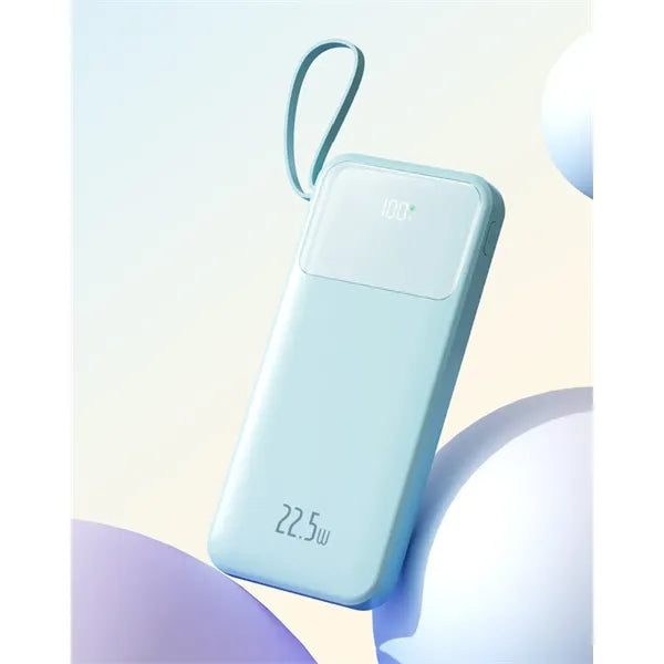 10000mAh 22.5W Power Bank with Built in detachable Cables