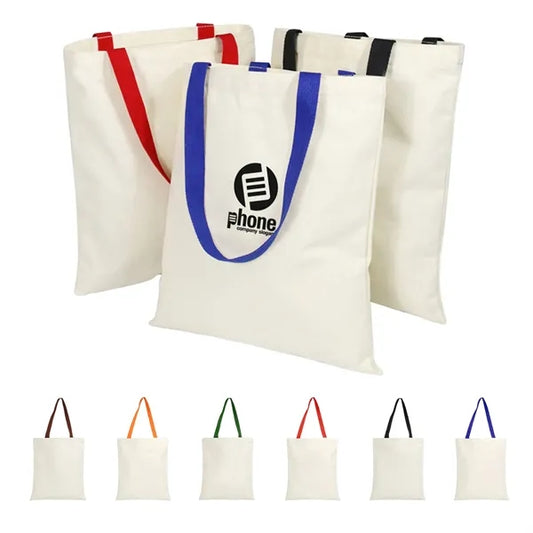 Promotional shopping canvas tote bag