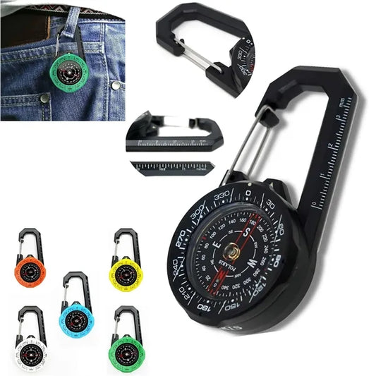 Compass with Scale Carabiner