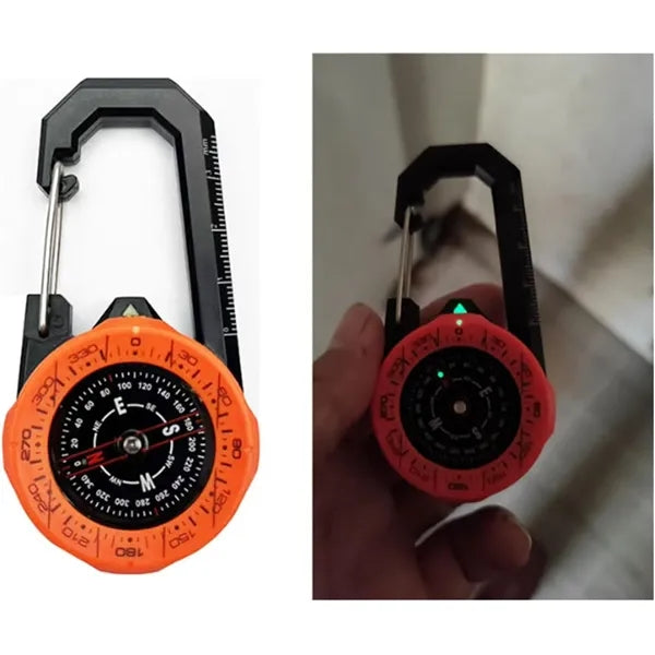 Compass with Scale Carabiner