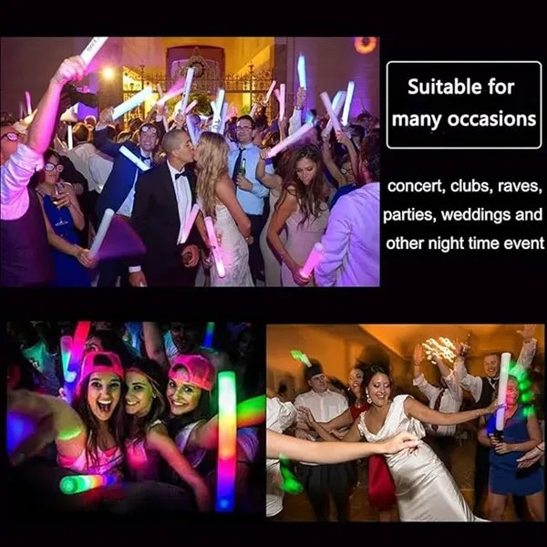 LED Foam Sticks Glow Baton Noisemaker